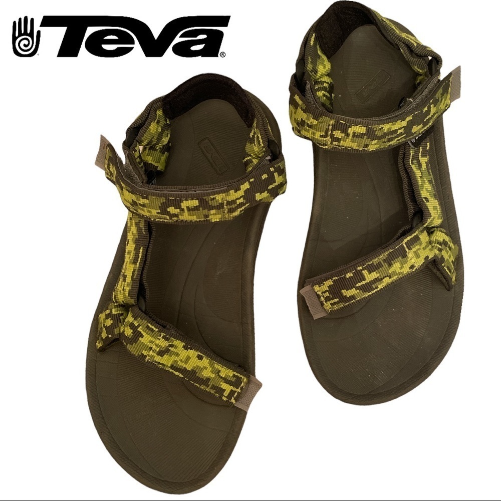 TEVA Hurricane Sport Aztec Sandals womens size 5 lime green rafting hiking